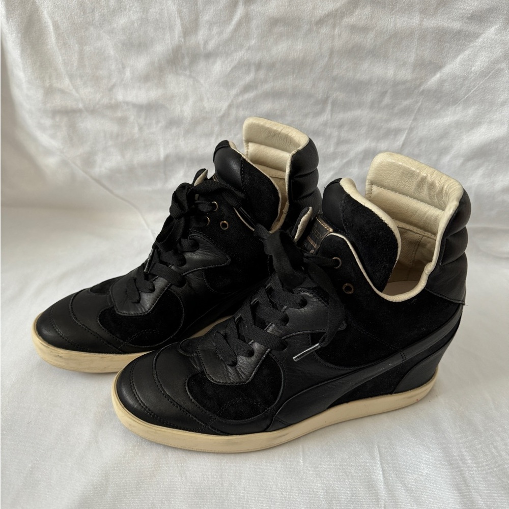 Alexander McQueen x Puma Leather Wedge sneakers, US women’s size 7.5